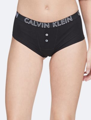 Calvin Klein Women's Modern Cotton Boyshort, Black, Large 
