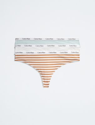 Calvin Klein Women`s 3 Pack Carousel Cotton Bikini Panty (Small