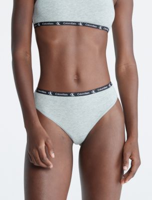 Calvin Klein Women's Signature Cotton Logo Stretch Thong Panties, 7-Pack