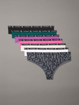 Knotty Underwear - Thongs for Women Pack of 6 - Assorted Color Cotton  Thongs for Women - Womens Underwear Packs