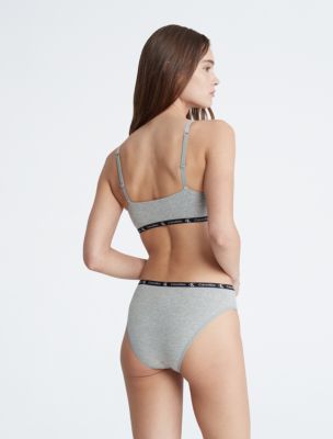 Calvin Klein Womens CK One Days Of The Week 7-Pack Thong Grey  Heather/Colour Waistband