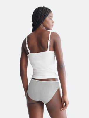 Calvin Klein Women's 5 Pack Cotton Stretch Logo Bikini, Black/White/Peony  Blossom/Tender/Coastal, Large
