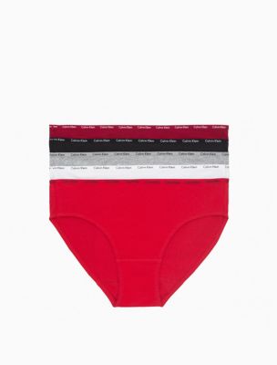 Signature Cotton 5-Pack Bikini, Red Multi