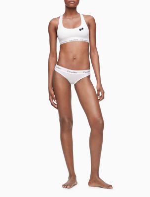 calvin klein modern cotton bralette white