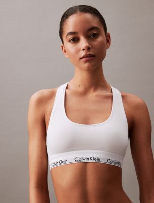 Calvin klein women's modern cotton outlet bralette and bikini set