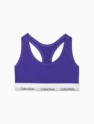 calvin klein women's modern cotton bralette and bikini set