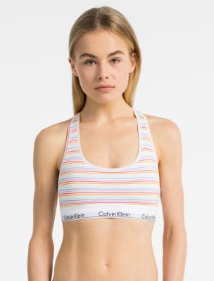 Icon Cotton Modal Unlined Bralette, Burgundy