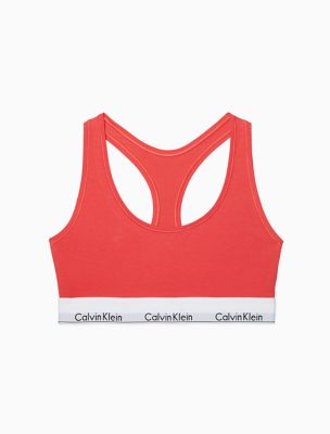 Icon Cotton Modal Unlined Bralette, Gladiola/Pink Pearl