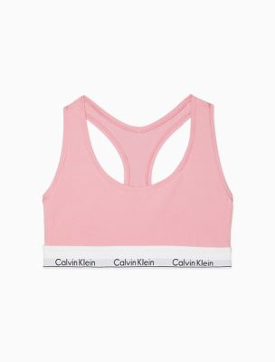 Icon Cotton Modal Unlined Bralette, Priscilla/Pomegranate