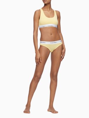 Icon Cotton Modal Unlined Bralette, Buttercream