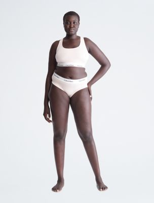 Calvin Klein RAIN DANCE Modern Cotton Plus Size Unlined Bralette, US 1X