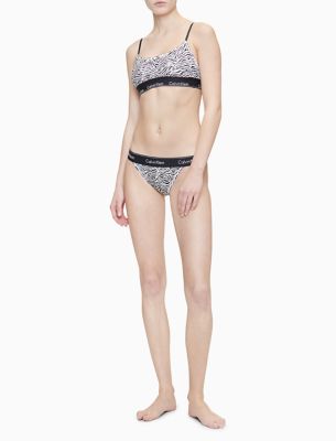 cheetah print calvin klein bra