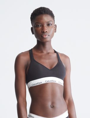 Modern Cotton Padded Bralette, Ck Black