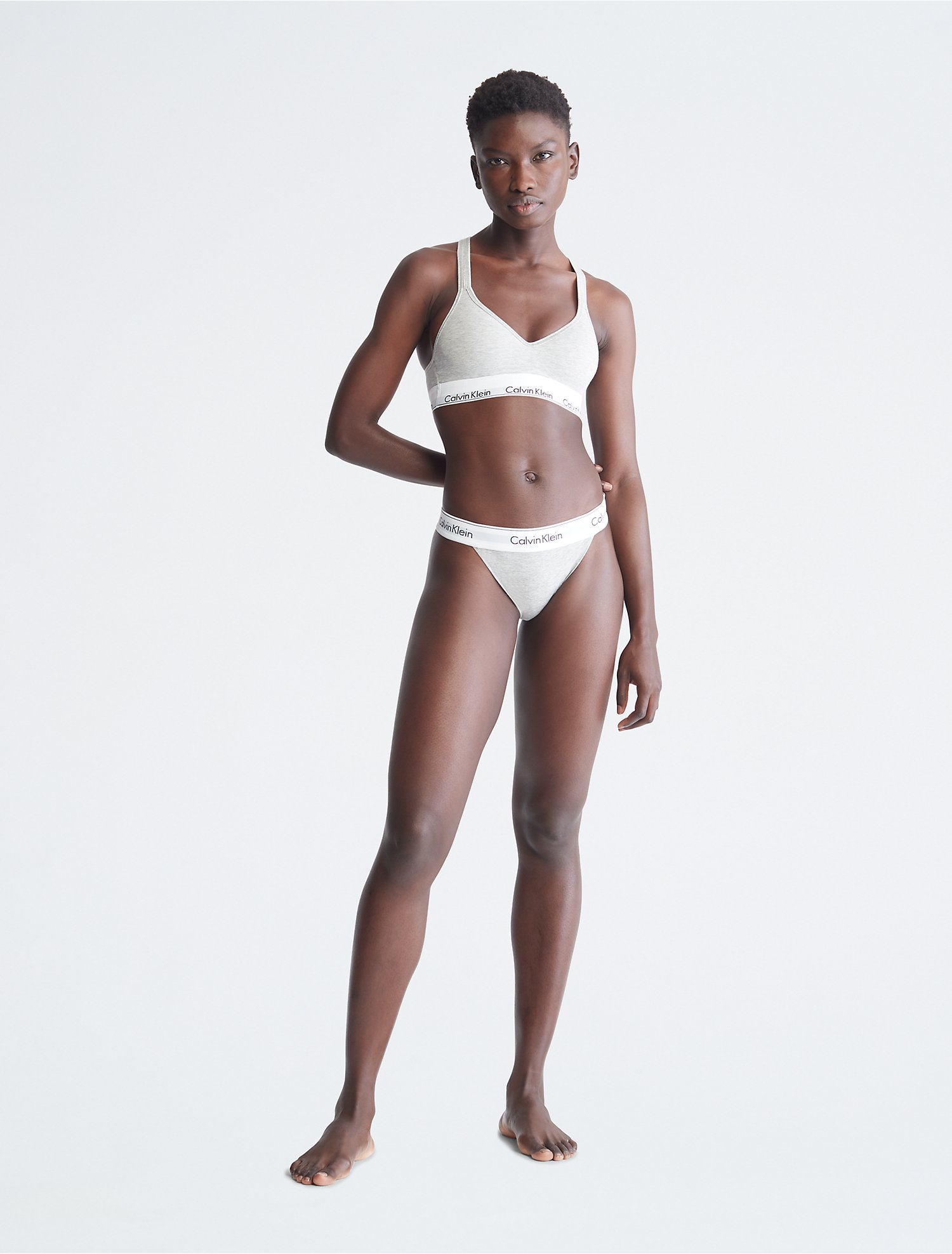 Modern Cotton Padded Bralette + High Leg Tanga | Calvin Klein