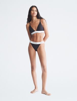 Have Another Look at Modern Cotton Unlined Convertible Metallic Bralette -  Calvin Klein