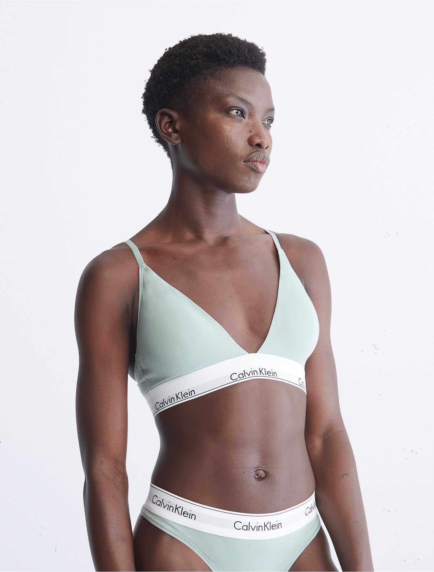 1500px x 1976px - Modern Cotton Lightly Lined Triangle Bralette | Calvin Klein
