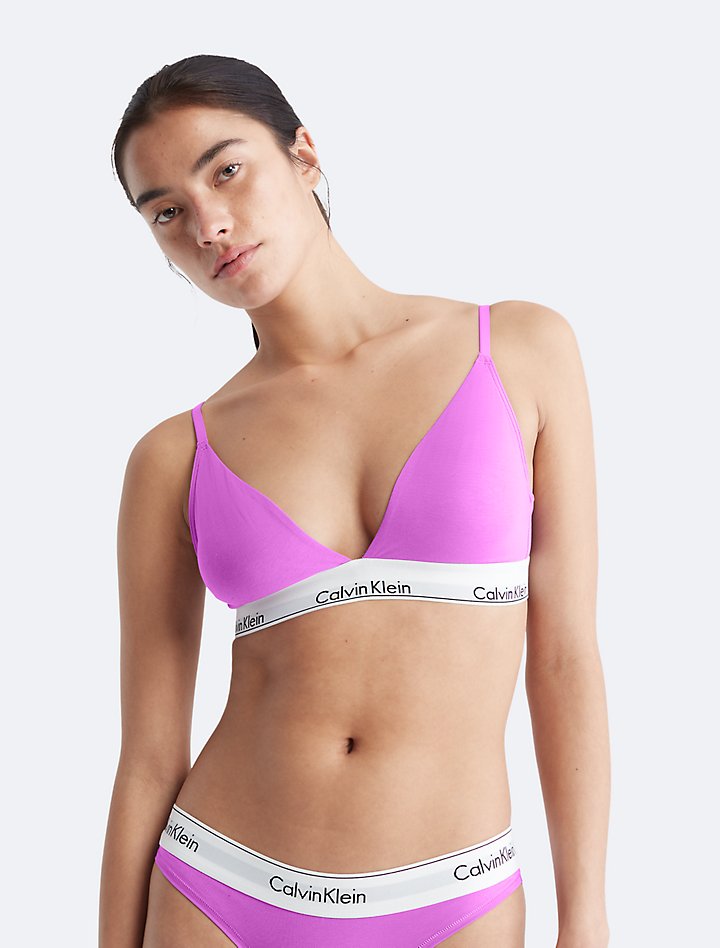Cotton Lightly Lined Triangle Bralette | Calvin Klein