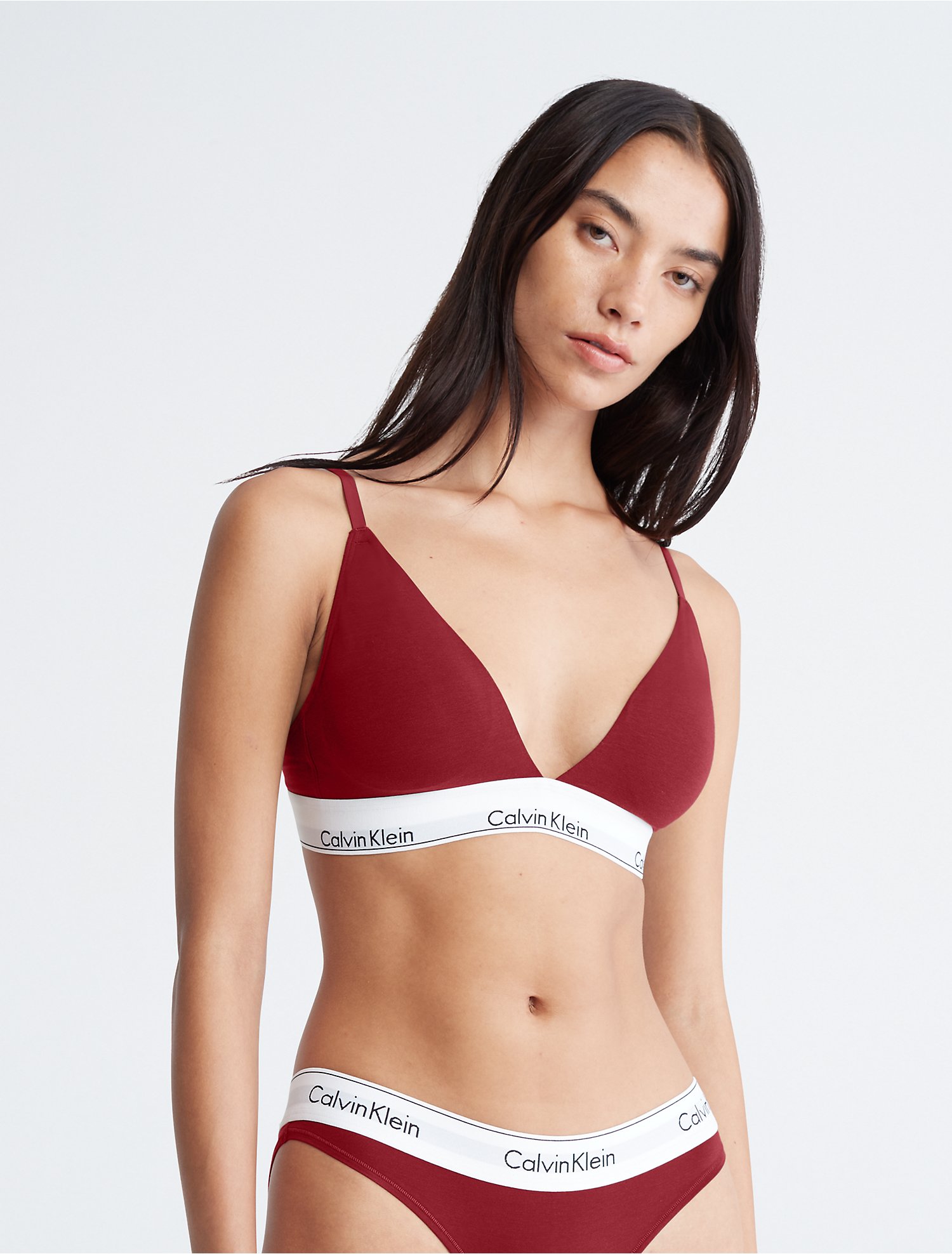 Assimilatie Skiën doolhof Modern Cotton Lightly Lined Triangle Bralette + Bikini | Calvin Klein