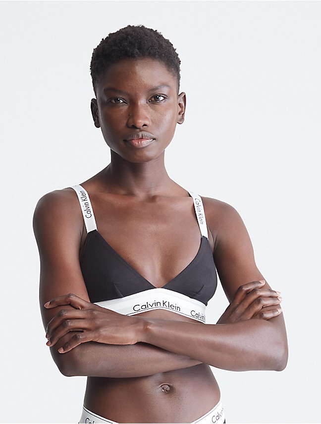 Calvin Klein Modern Light Lined Bralette, Average, Black - Bras