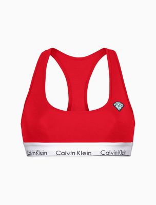 calvin klein red sports bra