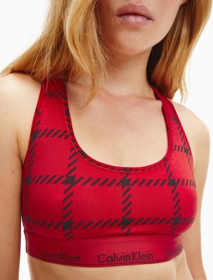  Red Buffalo Plaid Sports Bras for Women Removable