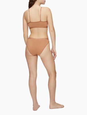 Calvin Klein Plus Size Form To Body lingerie set with tonal logo in  sandalwood