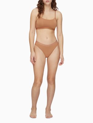 Calvin Klein Plus Size Form To Body lingerie set with tonal logo in  sandalwood