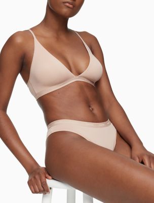 Calvin Klein Form To Body Lightly Lined Bralette Qf7618 in Brown