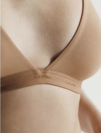 Calvin klein tonal logo unlined triangle bra deals