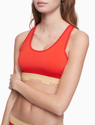 Calvin Klein 1996 Lightly Lined Triangle Bra, red