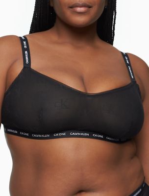 calvin klein unlined bralette black