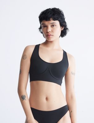 1996 Cotton Unlined Bralette by Calvin Klein Online, THE ICONIC