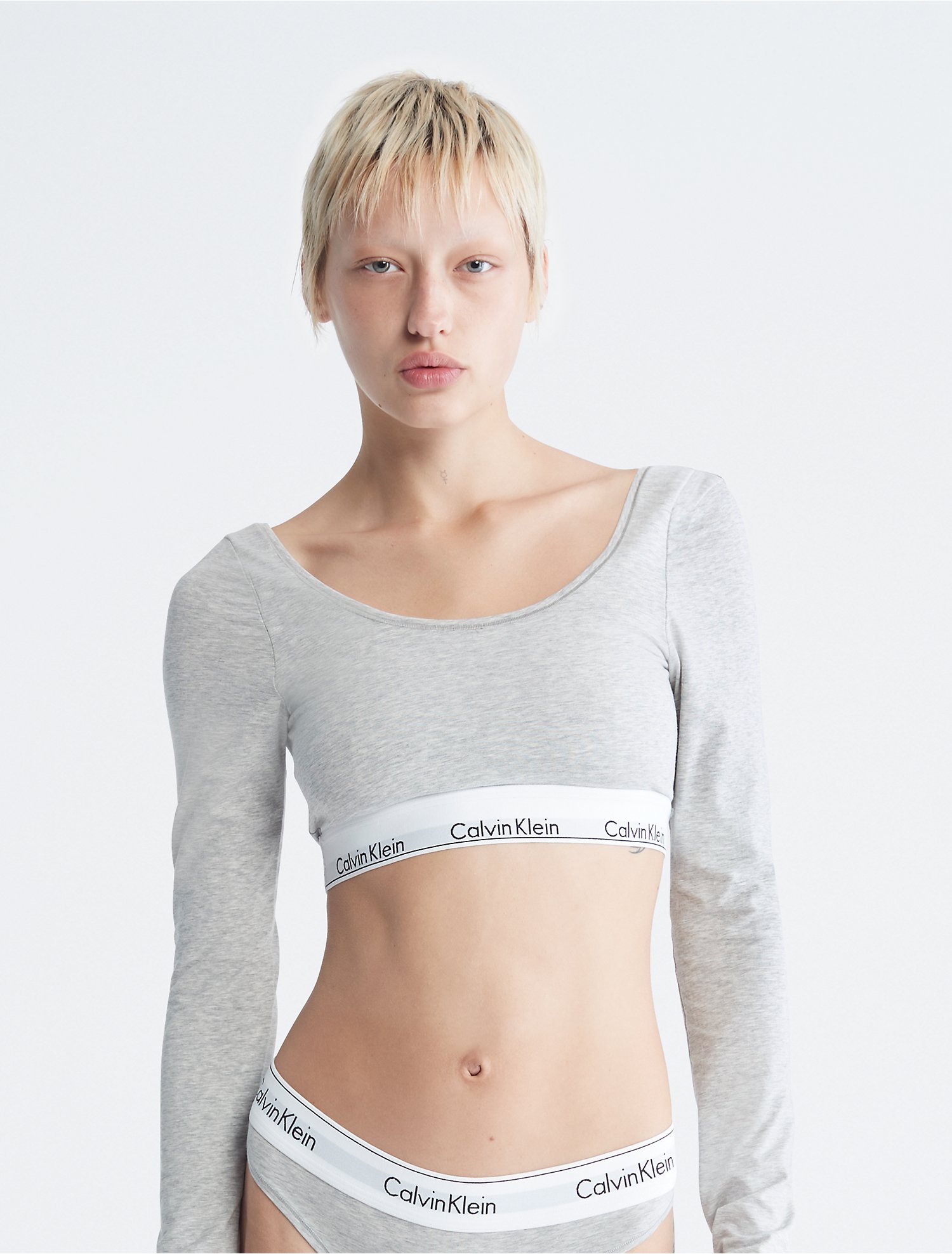 lus Zeug Nederigheid Modern Cotton Long Sleeve Unlined Bralette | Calvin Klein® USA