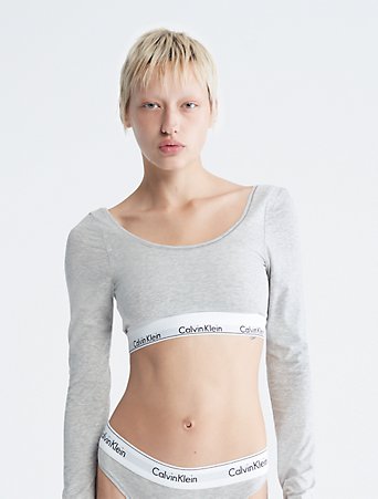 Ananiver Ideaal Voorwaarde Modern Cotton Long Sleeve Unlined Bralette | Calvin Klein® USA