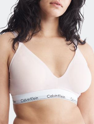 New Calvin Klein womens bra pink Sz M bralette elastic band 69-328