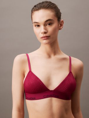 Modern Lace Lightly Lined Triangle Bralette Calvin Klein