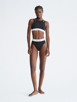 Calvin Klein Modern Cotton Bralette & Leggings Set in Black