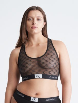 CALVIN KLEIN 1996 Unlined Bralette - BLACK