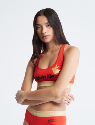 Lunar New Year Unlined Bralette, Flame Scarlet