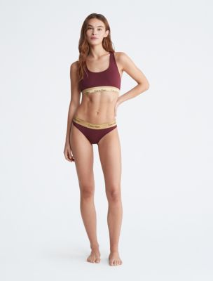 Buy Calvin Klein - Women's Cotton Bralette and Thong Underwear Set