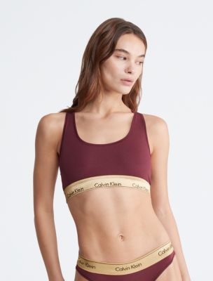 Calvin Klein Modern Cotton unlined ribbed triangle bralette in