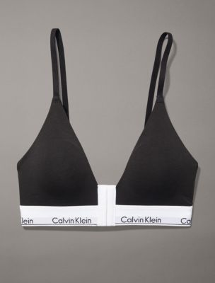 Calvin Klein Modern Cotton Lightly Lined Bralette - Black - Curvy Bras