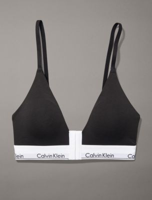 Brassière triangulaire moderne en coton légèrement doublée avec fermeture  avant