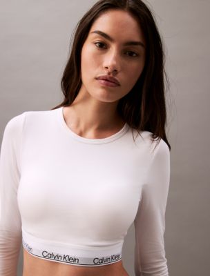 Modern Cotton Lightly Lined Long Sleeve Bralette Calvin Klein