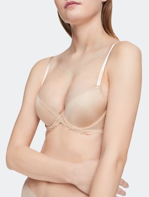 Seductive Comfort Lace Push-Up Demi Bra, Desert