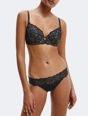 Cotton Essentials Lace-Trim Unlined Bra