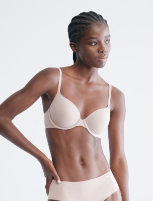 Calvin Klein Brown Sensual Lace Demi T-Shirt Underwire Bra 36D #QF1194