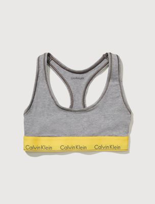 Icon Cotton Modal Unlined Bralette, Cool Grey/Graphite/Anvil