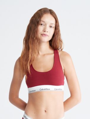 Modern Cotton Unlined Bralette, Powder Blush/Sedona