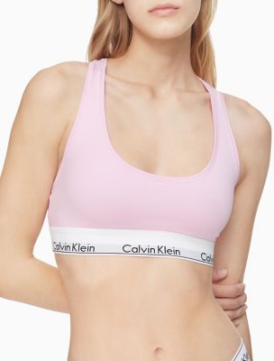Icon Cotton Modal Unlined Bralette, Berry